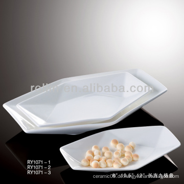 Spezielle weiße Porzellan rechteckige Platten